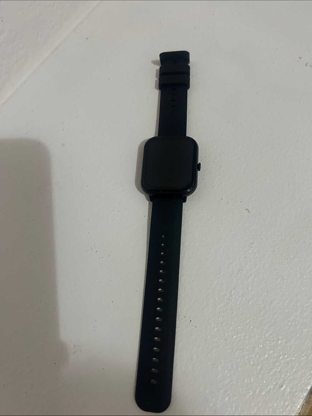 Black Smartwatch with Silicone Band